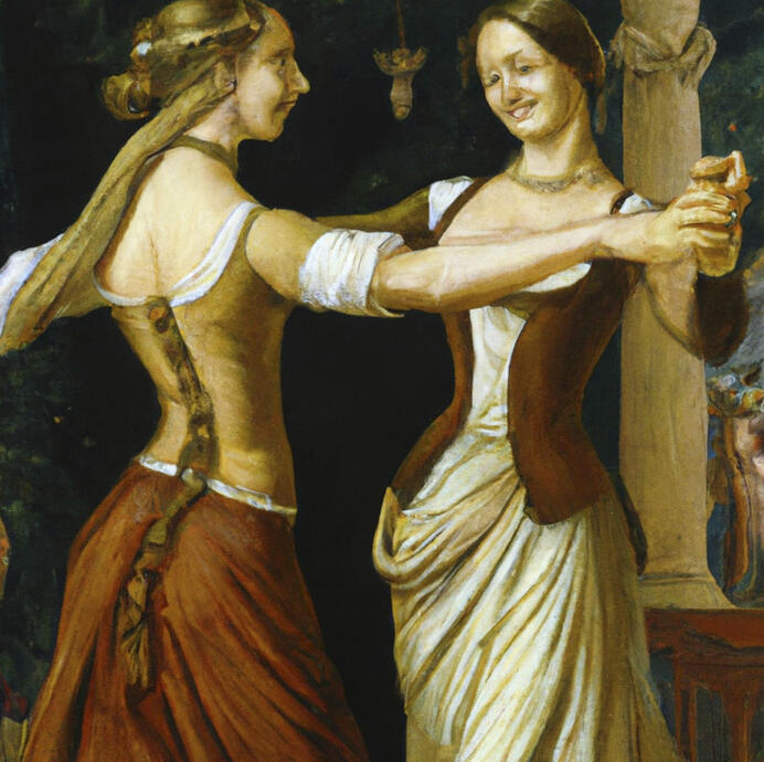 Young ladies dancing